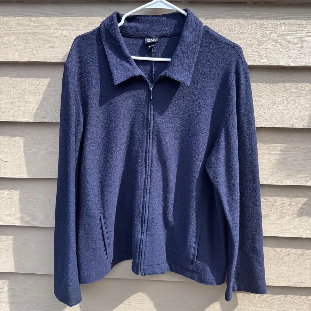 Eileen-fisher Women's Navy and Blue Cardigan